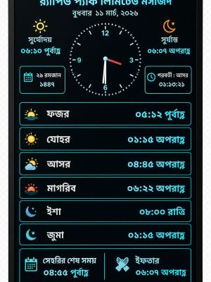 32" Salat Time Indicator
